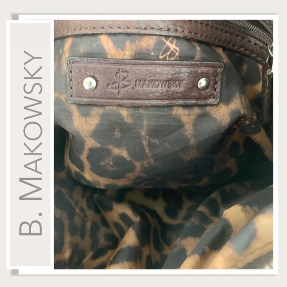 b. makowsky Brown Leather Shoulder Bag - Picture 8 of 10
